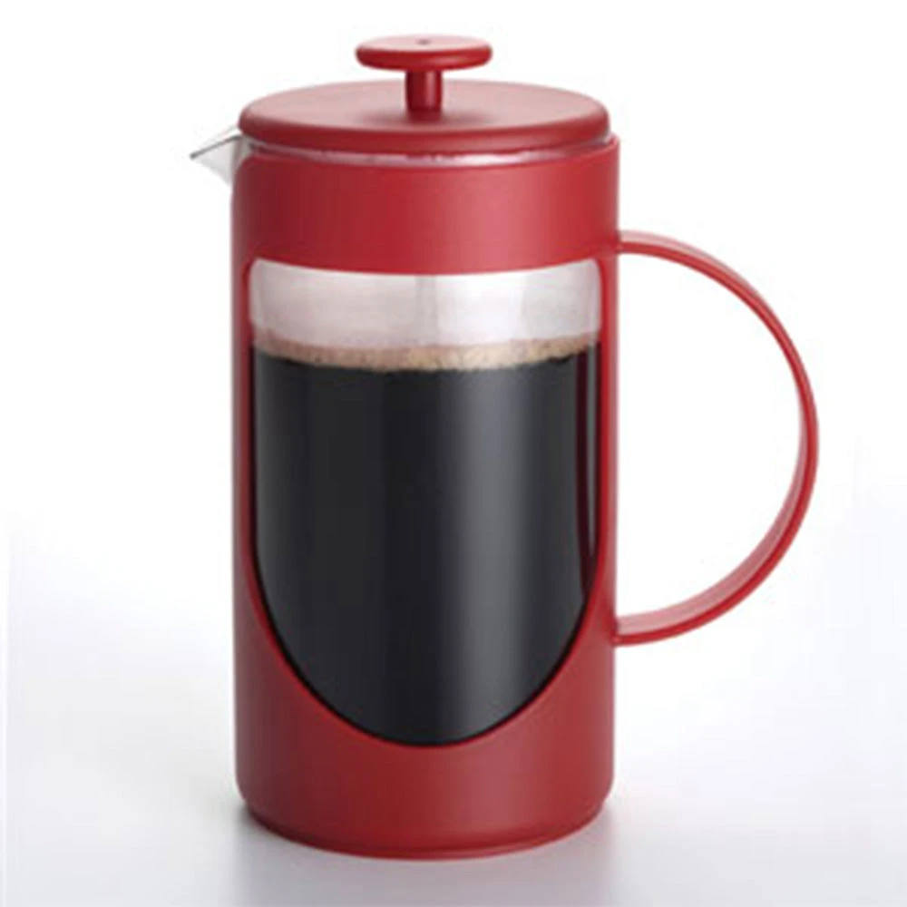 Bonjour Ami-MatinT 3 Cup Unbreakable French Press In Red 1 Bonjour Ami-MatinT 3 Cup Unbreakable French Press In Red
