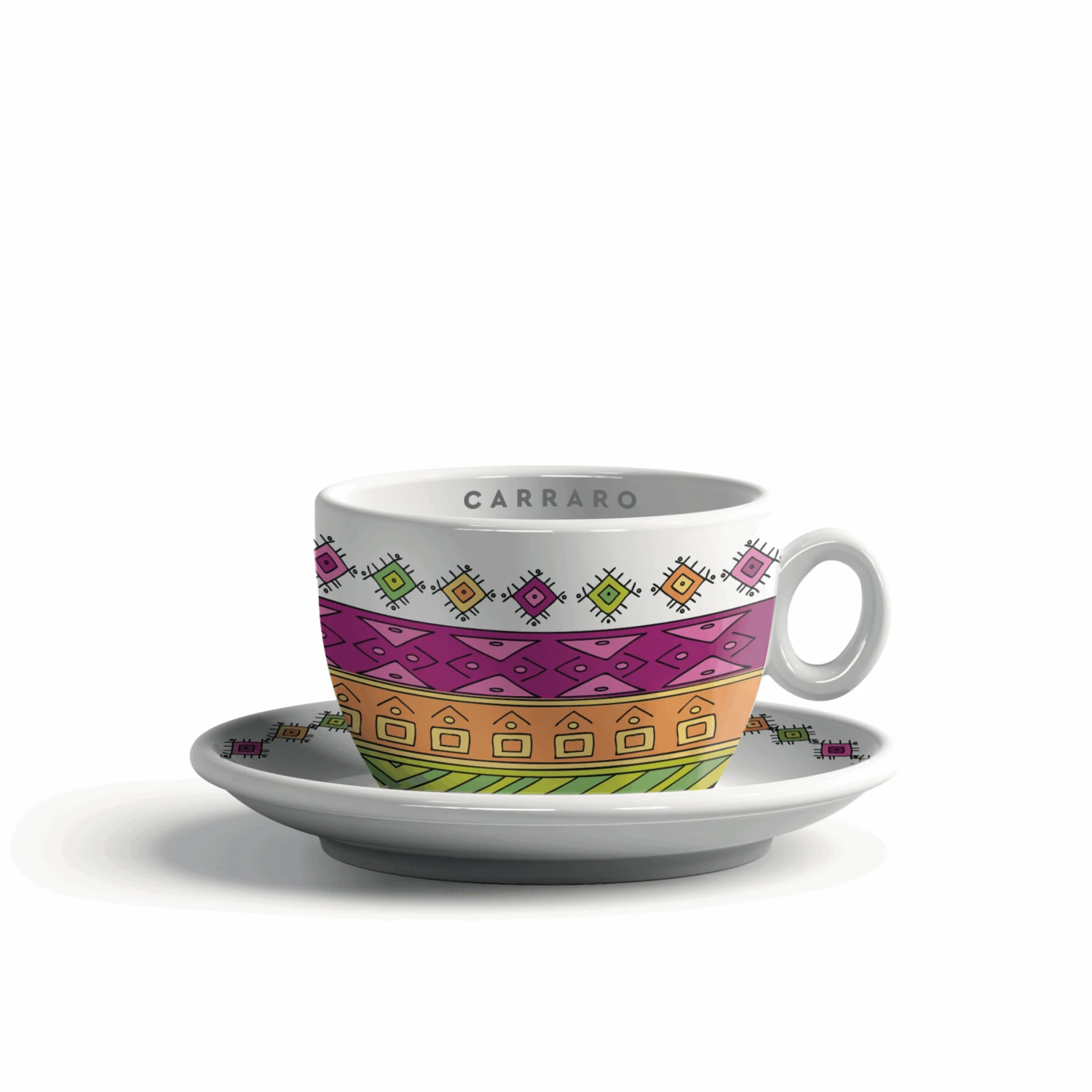 Carraro Caffe Del Villaggio Cup And Saucer - Latte 1 Carraro Caffe Del Villaggio Cup And Saucer - Latte