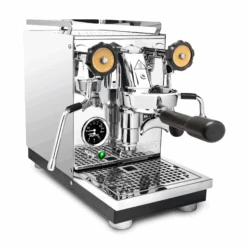 Profitec Pro 400 Espresso Machine With Blackened Oak -Coffee Makers Store Chrome Oak Orange