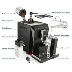 Refurbished DeLonghi Eletta Cappuccino In Black ECAM44660B -Coffee Makers Store Coffee3DDetailsElettaECAM44660b
