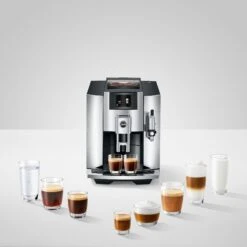 JURA E8 Espresso Machine - Chrome (NAA) -Coffee Makers Store E8 Chrome NAA infinitytable specialties square