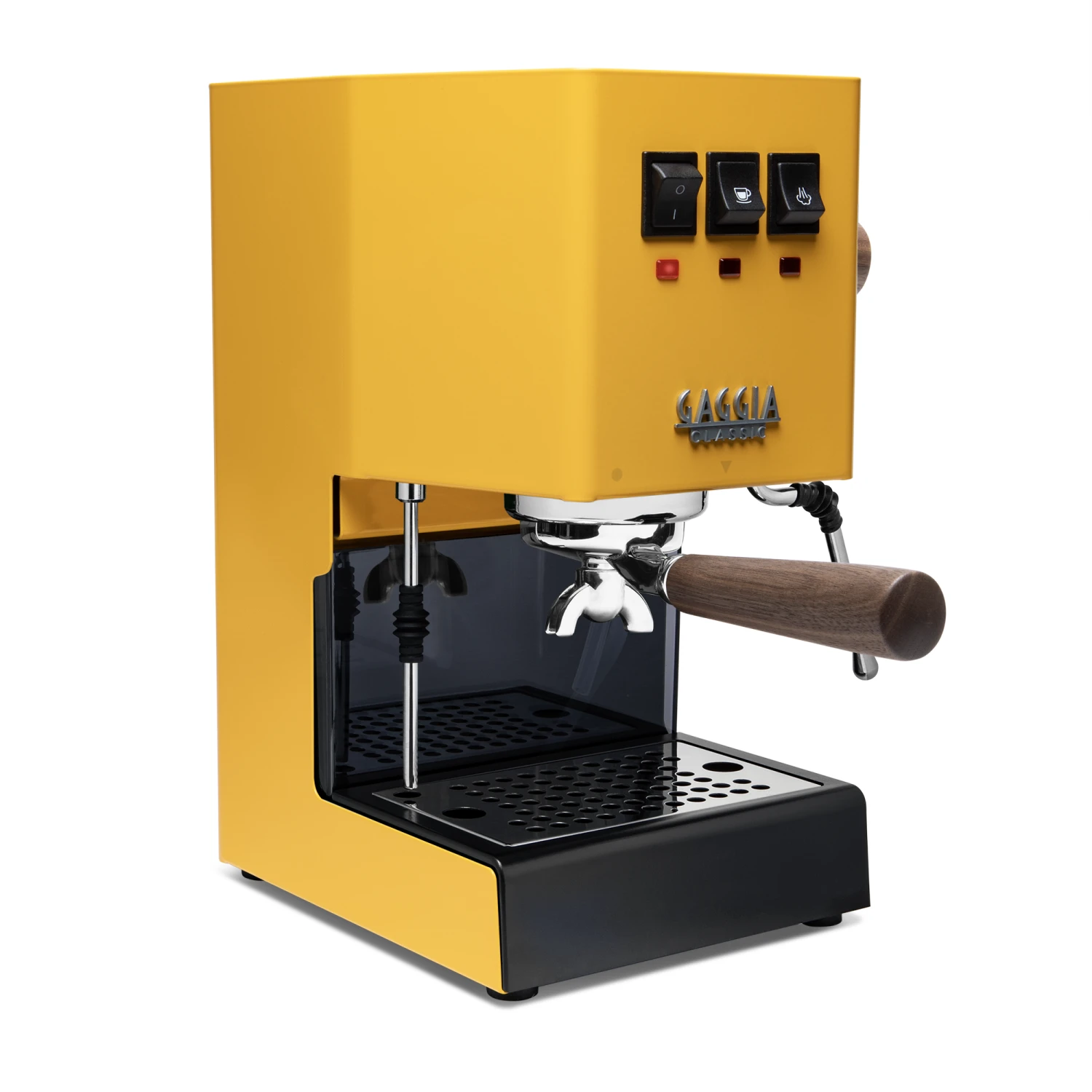 Gaggia Classic Evo Pro Espresso Machine In Sunshine Yellow With Walnut 2 Gaggia Classic Evo Pro Espresso Machine In Sunshine Yellow With Walnut - Image 2