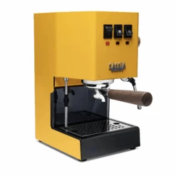 Gaggia Classic Evo Pro Espresso Machine In Sunshine Yellow With Walnut 8 Gaggia Classic Evo Pro Espresso Machine In Sunshine Yellow With Walnut -Coffee Makers Store GACLASSICEVOPROYLWWL Yellow Walnut Single EVO 2082