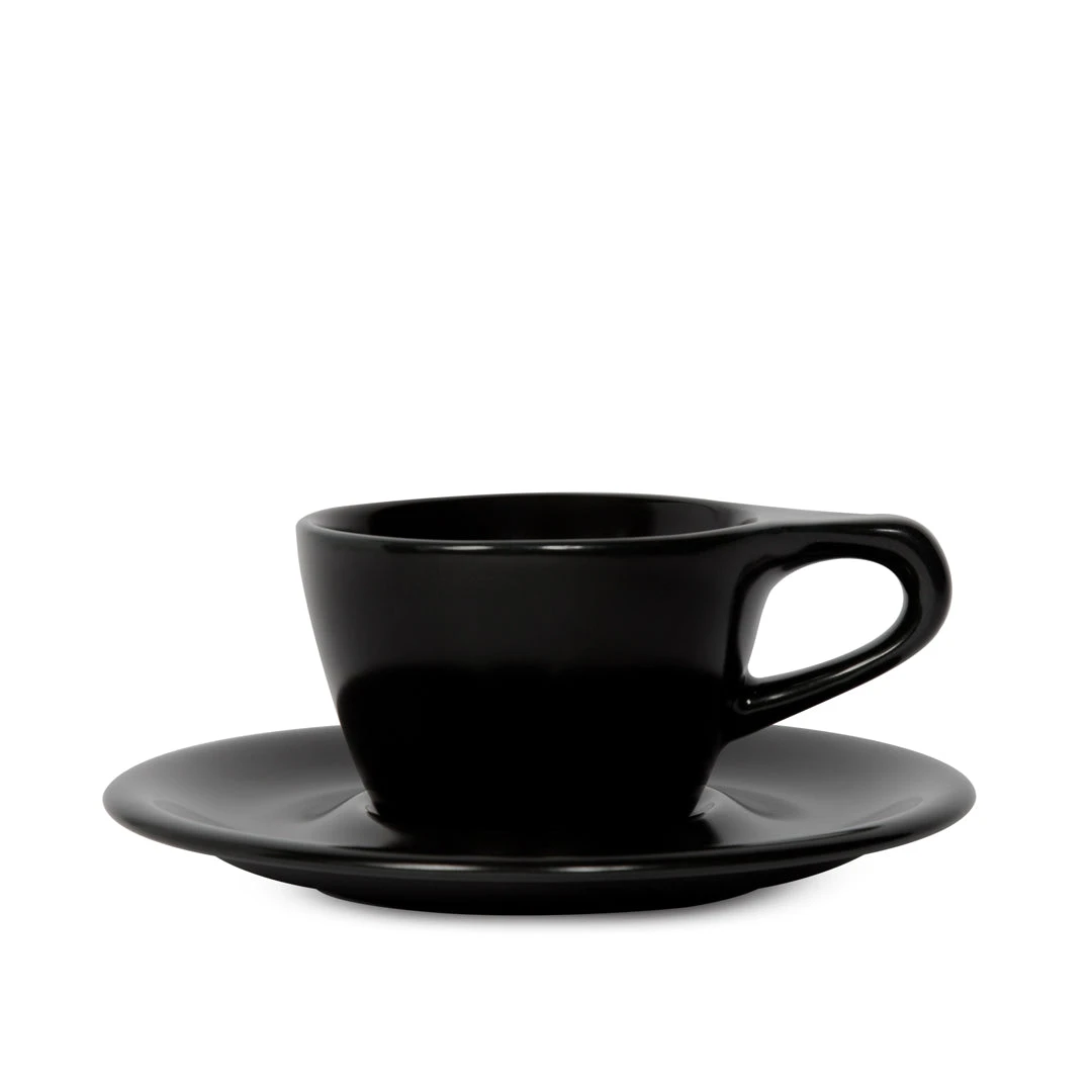 NotNeutral Cappuccino Cup And Saucer - Matte Black 1 NotNeutral Cappuccino Cup And Saucer - Matte Black