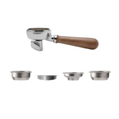Lelit 58mm Double Spout Coffee Slide Portafilter - Walnut -Coffee Makers Store PDCPF15 DNA2