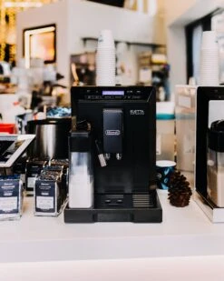 Refurbished DeLonghi Eletta Cappuccino In Black ECAM44660B -Coffee Makers Store delonghi social lifestyle eletta black coffee n clothes event all rights jan 2099