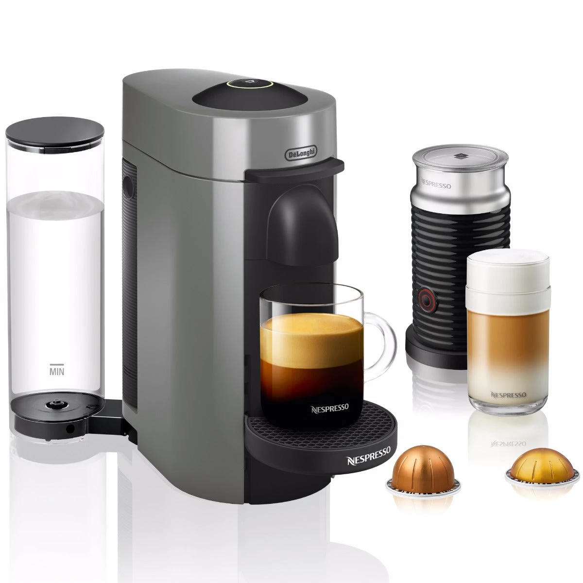 Nespresso VertuoPlus And Aeroccino Bundle In Grey 1 Nespresso VertuoPlus And Aeroccino Bundle In Grey