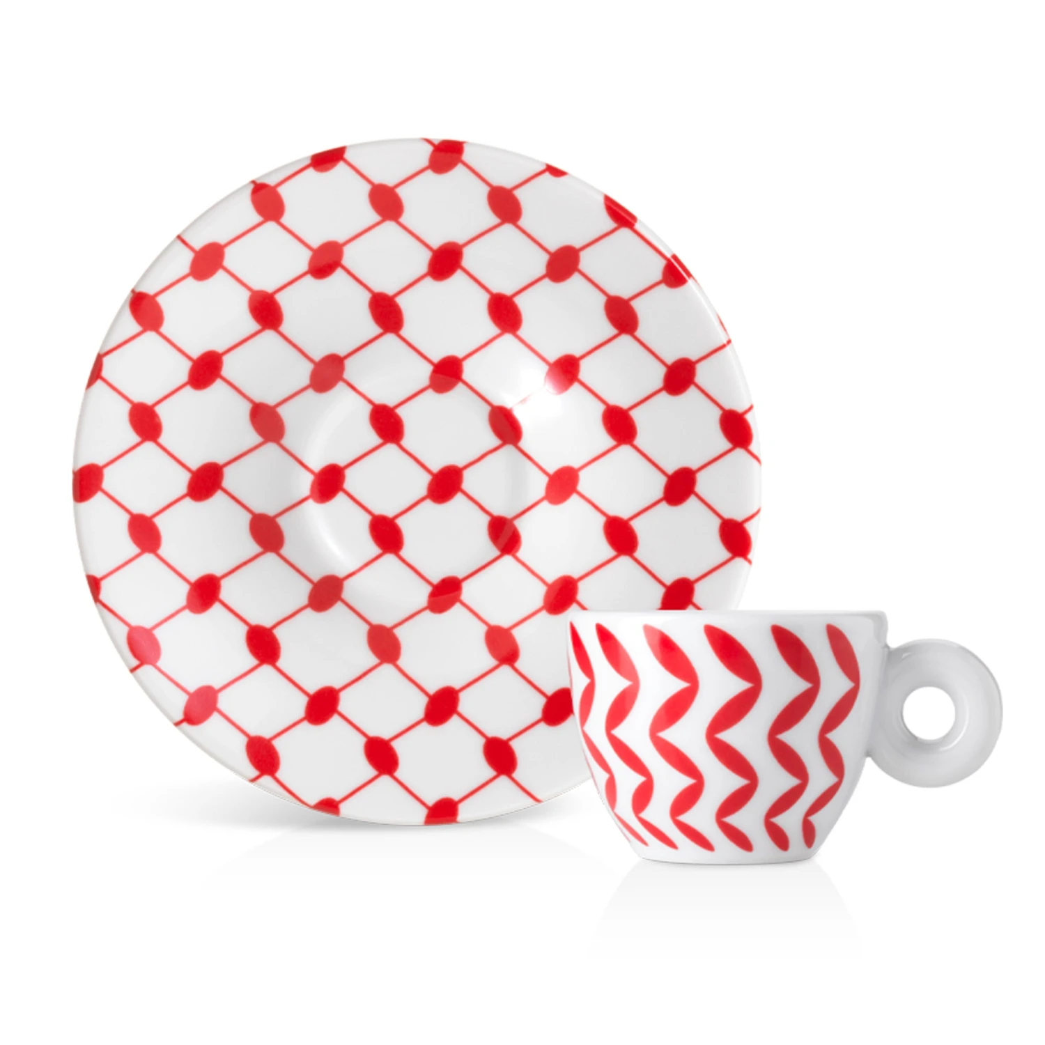 Illy Mona Hatoum Set Of 2 Espresso Cups And Saucers 5 Illy Mona Hatoum Set Of 2 Espresso Cups And Saucers - Image 5