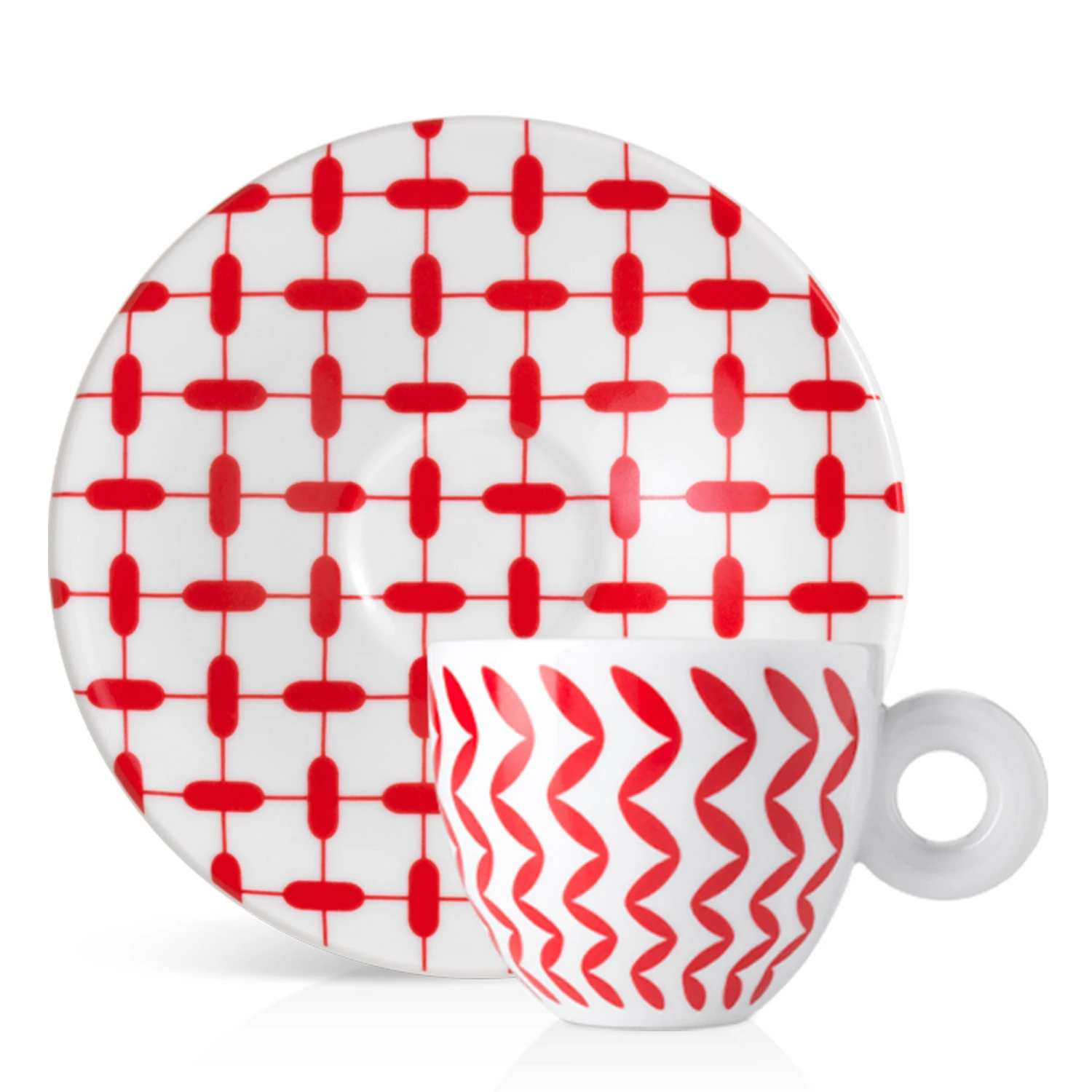 Illy Mona Hatoum Set Of 2 Cappuccino Cups And Saucers 4 Illy Mona Hatoum Set Of 2 Cappuccino Cups And Saucers - Image 4