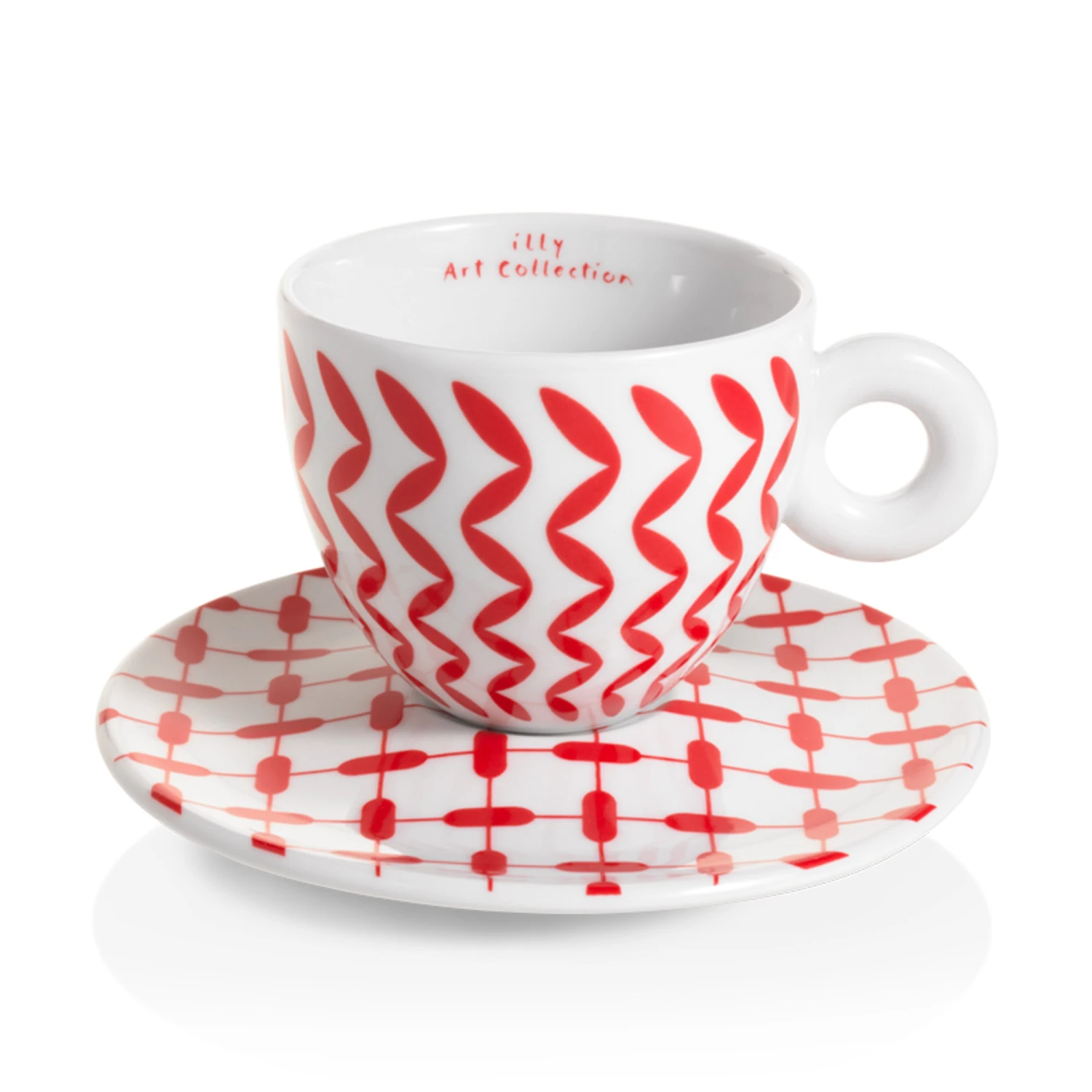 Illy Mona Hatoum Set Of 2 Cappuccino Cups And Saucers 3 Illy Mona Hatoum Set Of 2 Cappuccino Cups And Saucers - Image 3
